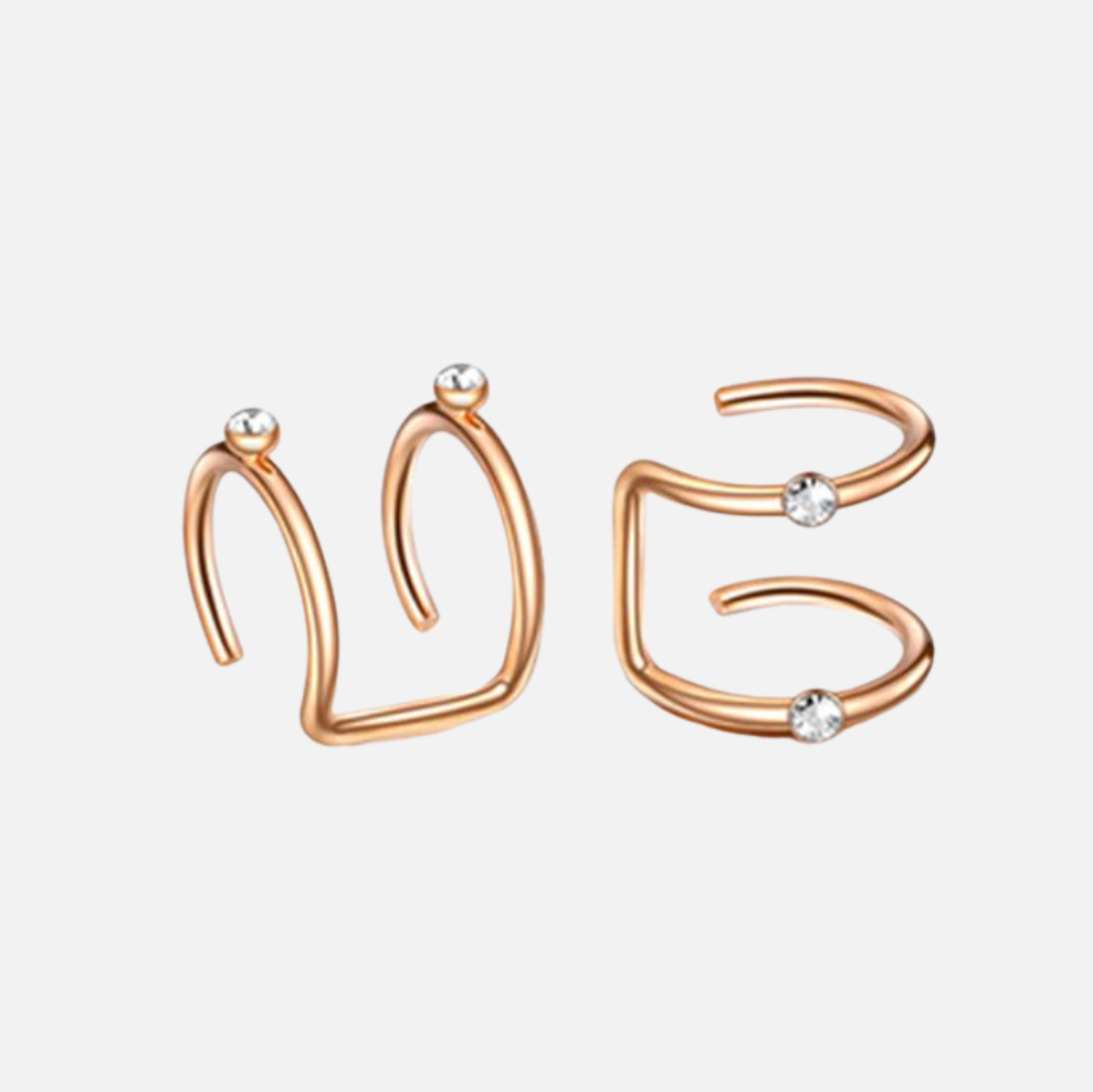 EAR CUFF ροζ χρυσό